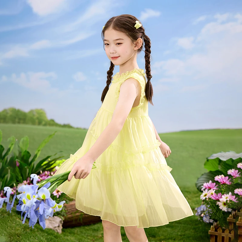 小茵曼【小甜心】女童连衣裙甜美气质2025秋中大童裙GF3852247