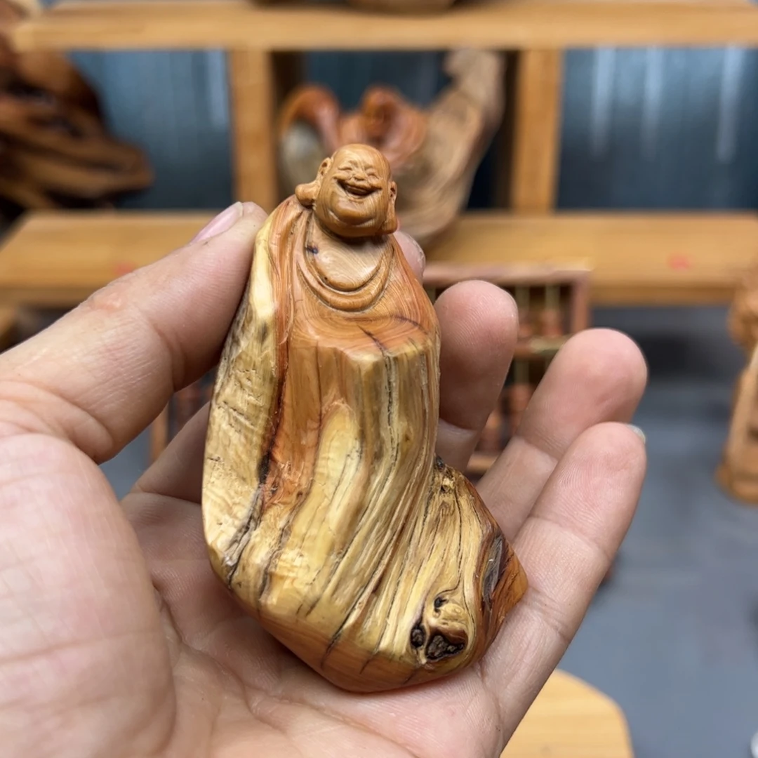 清***心木崖柏木摆件手把件