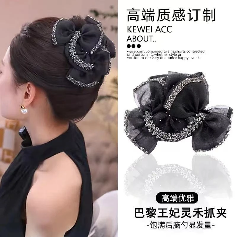 高级感AB面轻奢百搭显气质鲨鱼抓夹发饰黑色百搭韩式优雅时尚