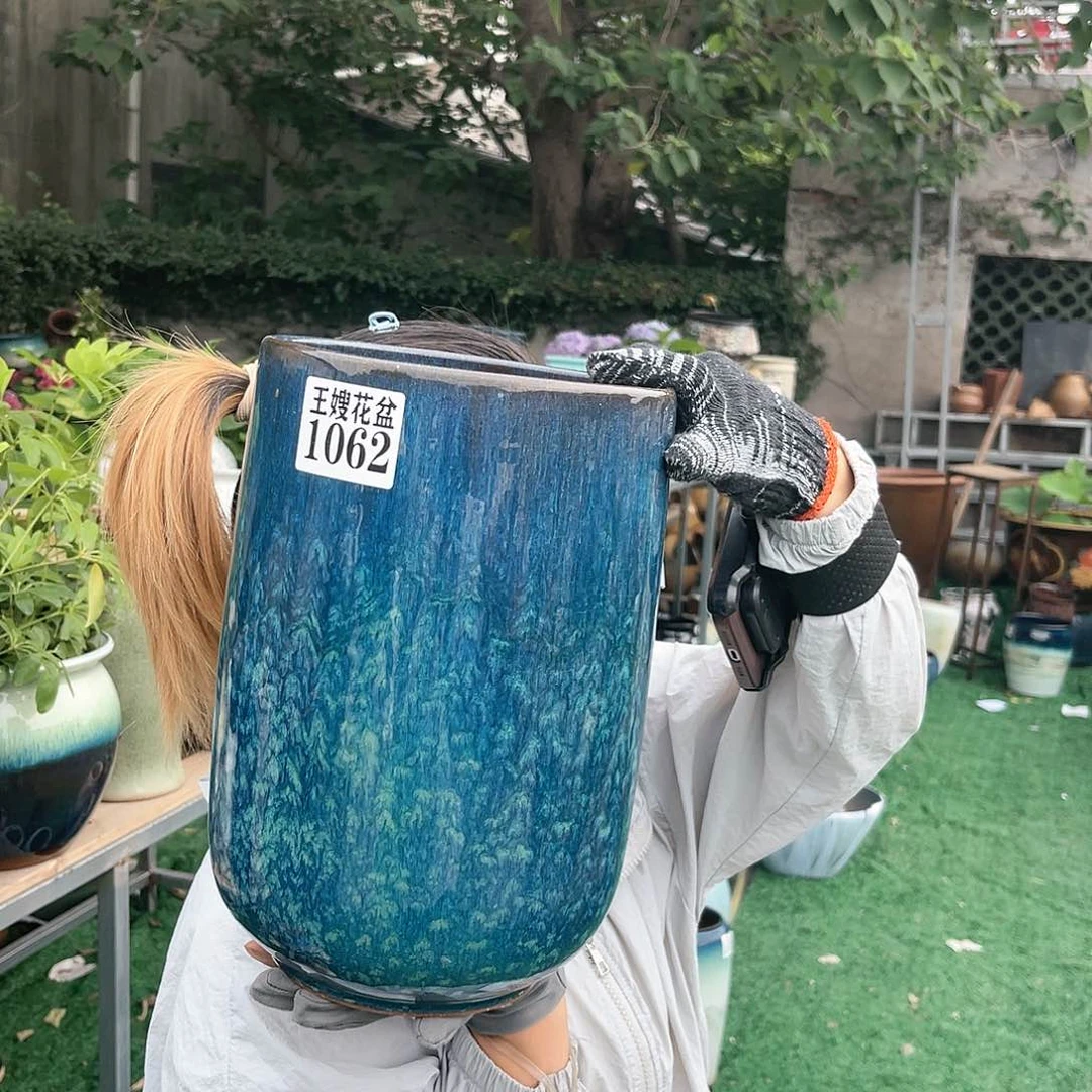 紫砂花盆王嫂花盆直播0531-1062高30口19