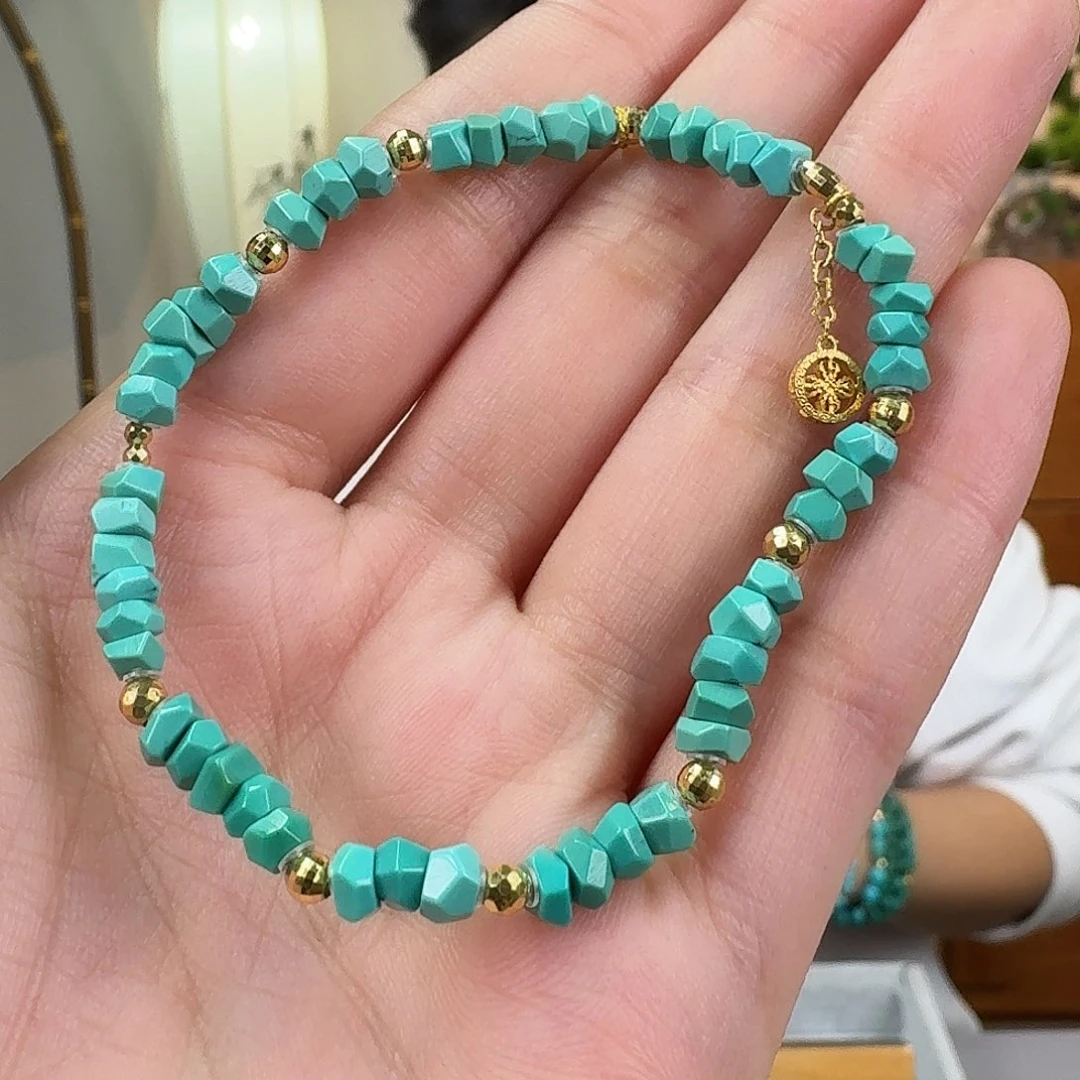 绿松石18K金镶嵌珠宝奇石