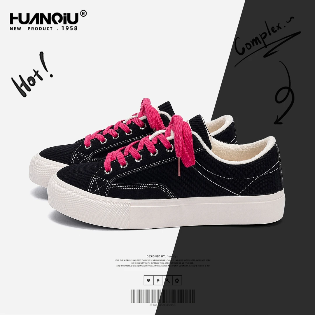 环球运动休闲加绒帆布鞋冬季2025百搭保暖厚底男鞋新款低帮鞋子男