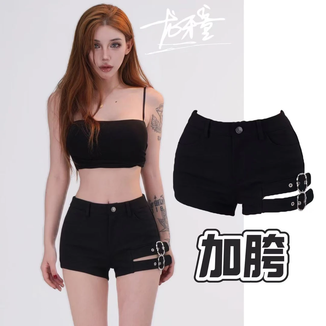 龙牙童推荐【王炸加胯裤】辣妹加胯夏季显瘦A字短裤休闲百搭修身