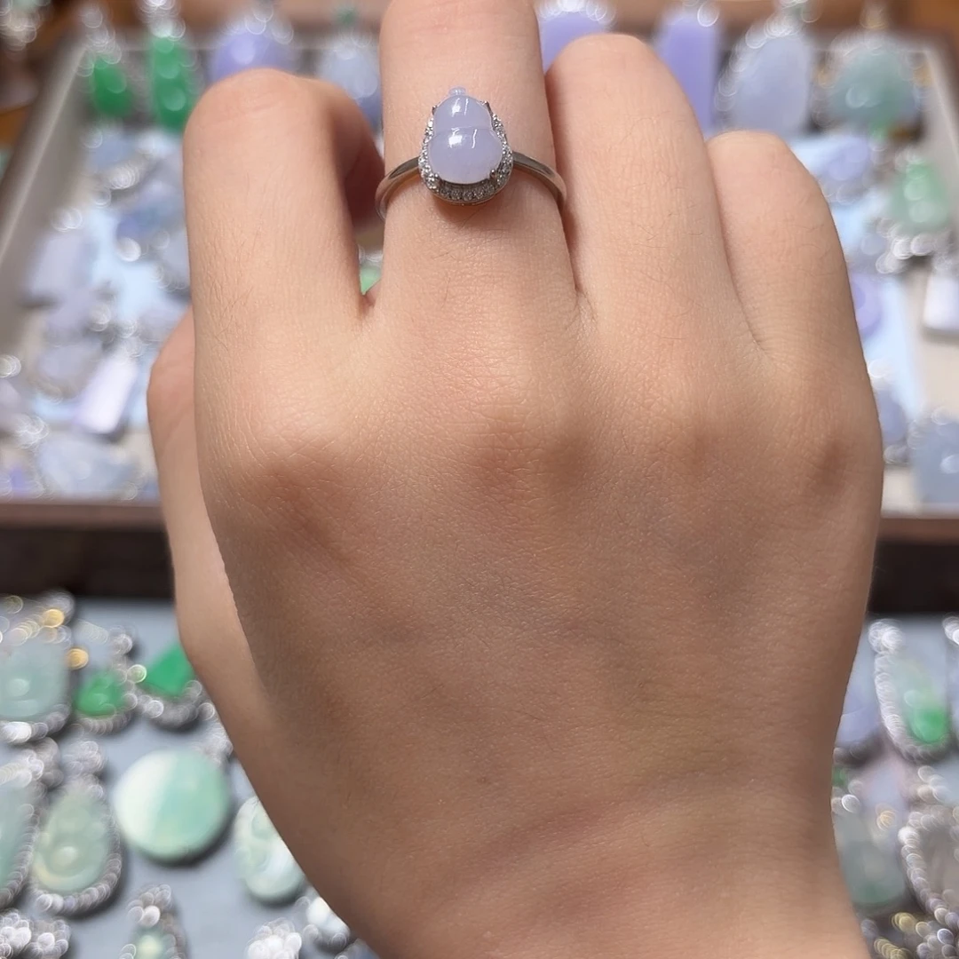 俊***哥翡翠银S925镶嵌戒指