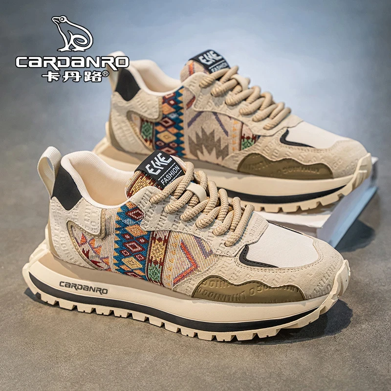 意大利Cardanro/卡丹路男鞋冬季新款百搭休闲老爹鞋运动阿甘鞋