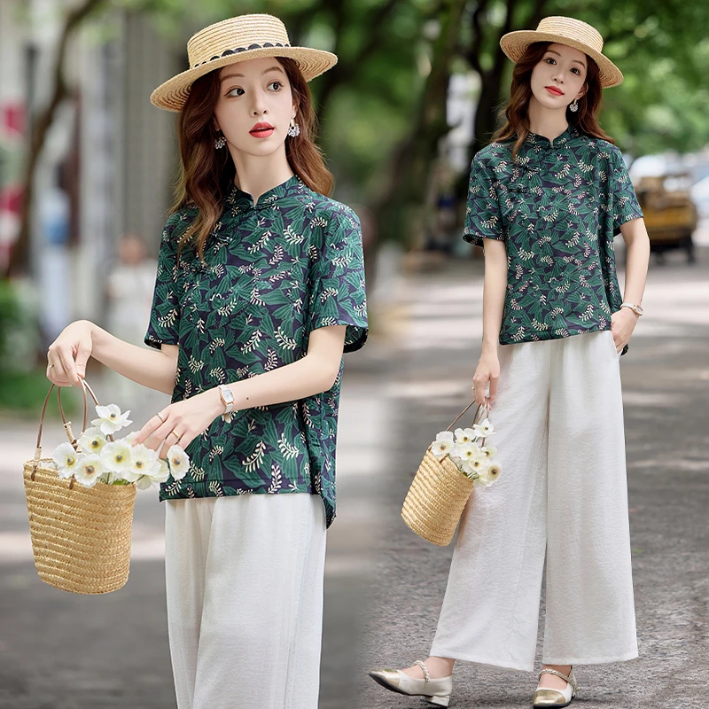 新中式中国风休闲风2025两件套装时尚洋气高街穿搭气质显瘦复古女