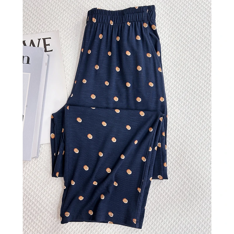 【品质高货】50支兰精莫代尔竹节居家可外穿九分裤有口袋女睡裤