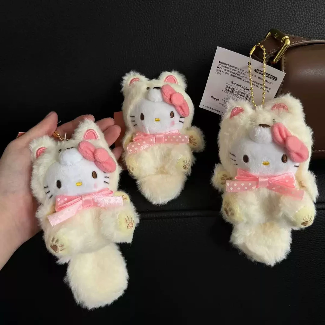 HelloKitty北海道甜美小狐狸大尾巴包包挂件钥匙扣