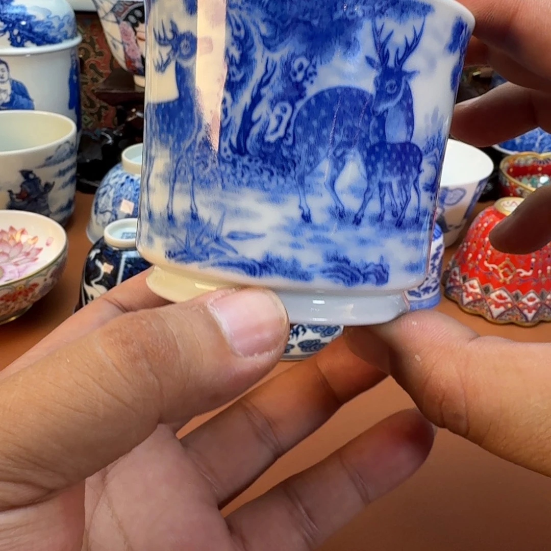 用***8杯子景德镇全手工手绘陶瓷