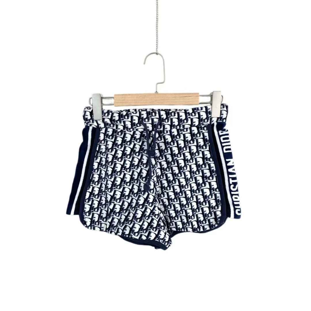 99新 DIOR/迪奥  qq403运动 棉 老花满印短裤 XS码