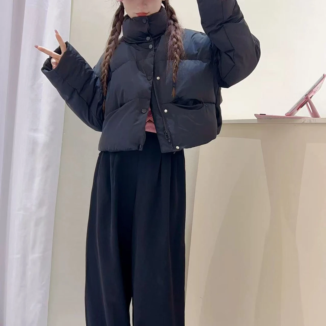 412260《黑》精选韩版冬季百搭舒适休闲洋气羽绒服