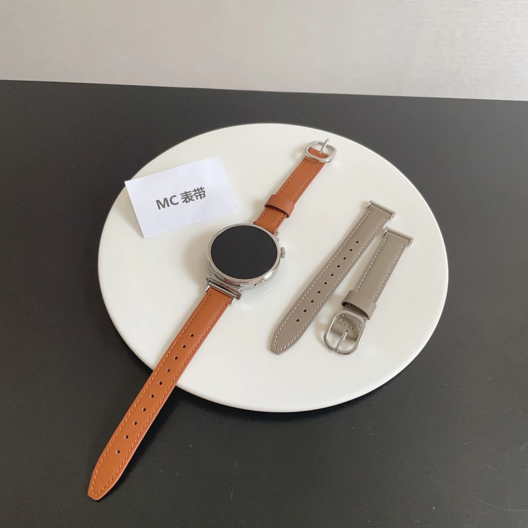 MC适用华为gt6手表华为watchgt5gt4表带小米手表S4皮质秋冬款腕带