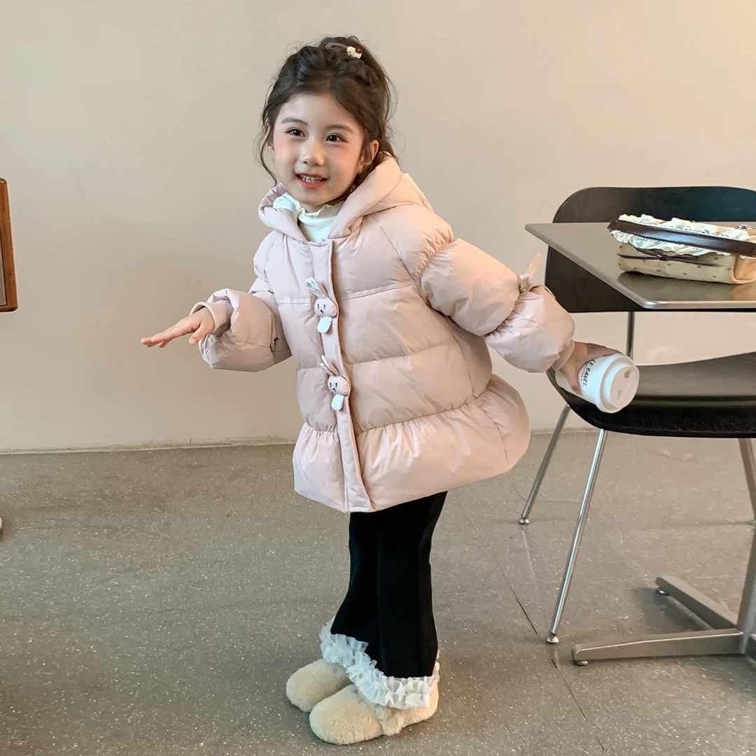 女童棉服2025新款洋气宝宝冬季羽绒棉衣儿童冬装棉袄加厚夹棉外套