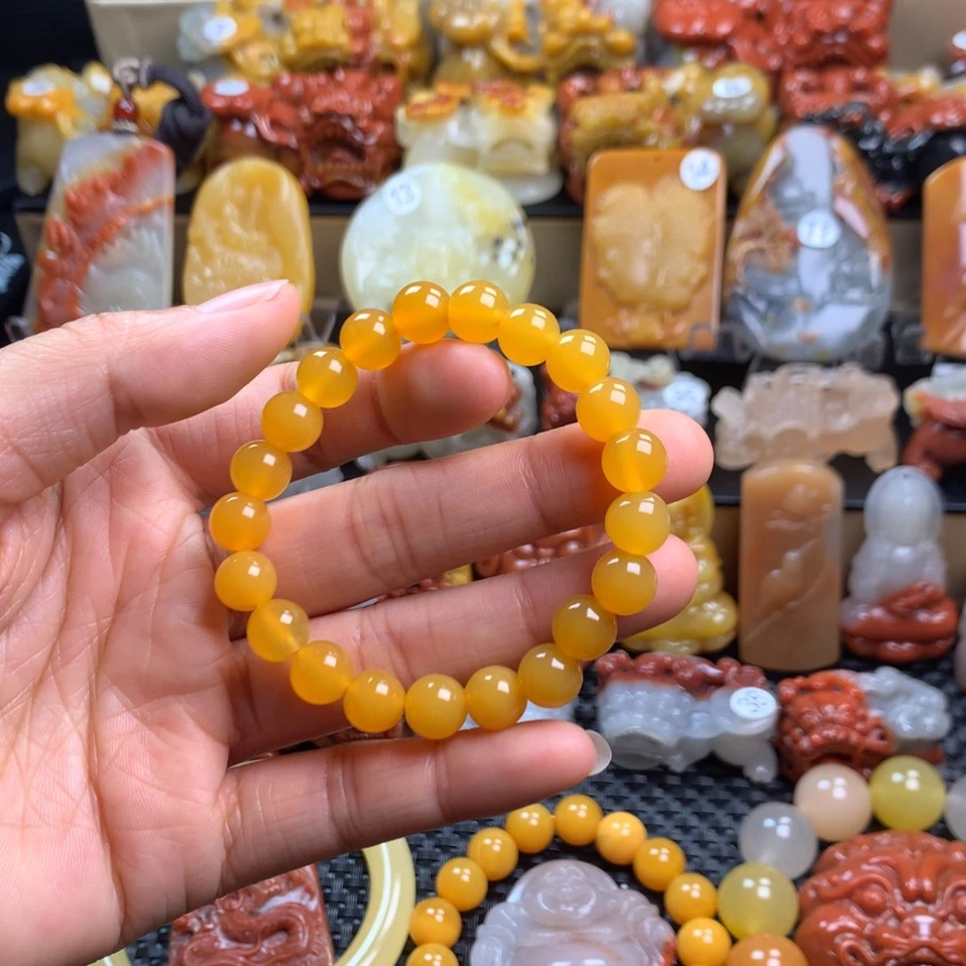 石英质玉（黄龙玉）挂件未镶嵌