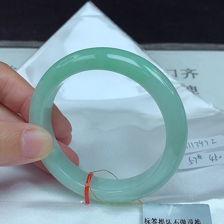 翡翠未镶嵌手镯57圈3972