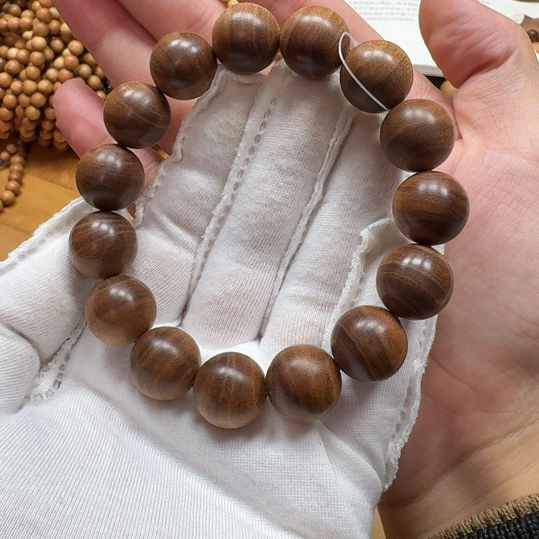 檀香木手串/手链温**心檀香王1.5黑肉沉水