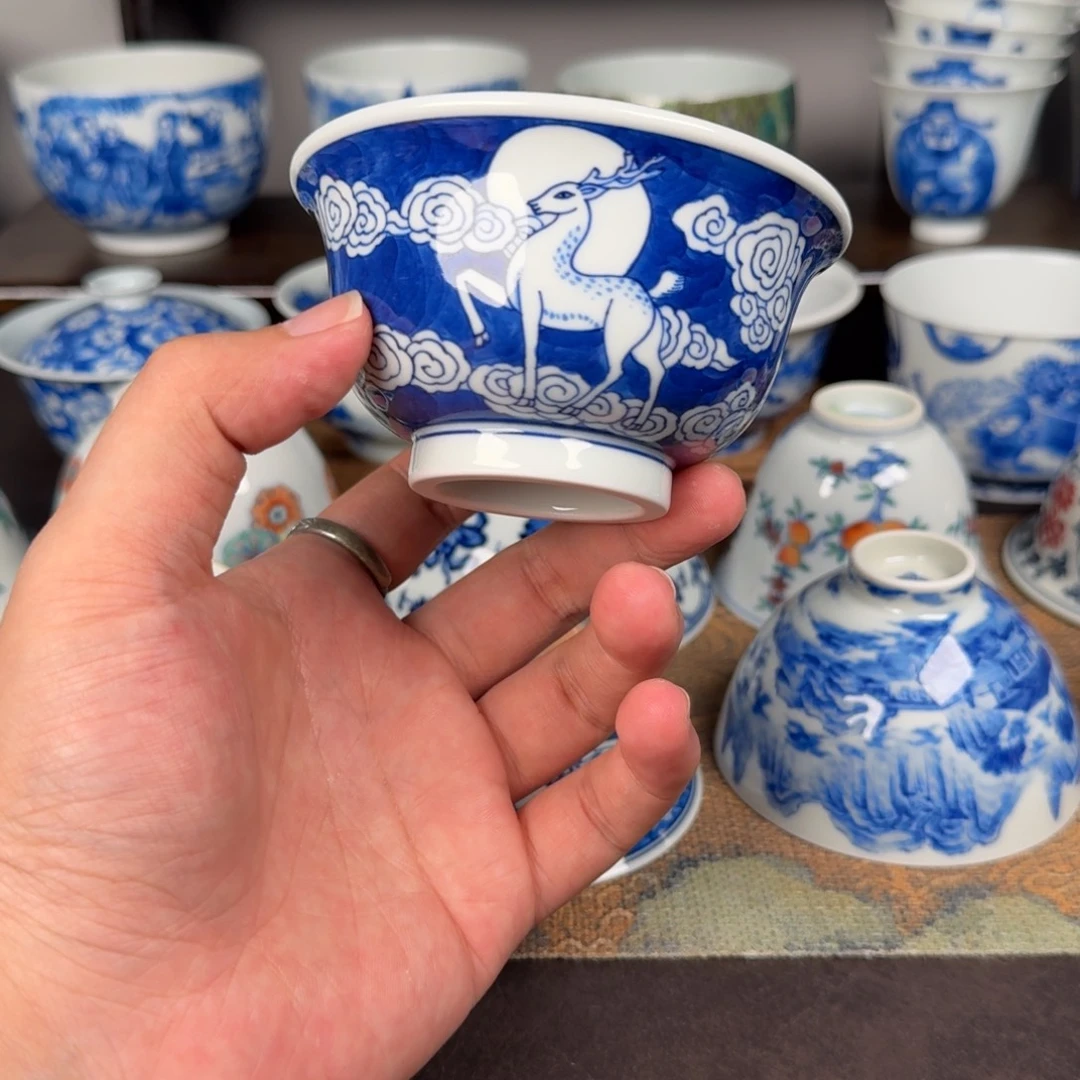 现代手工手绘茶器微瑕