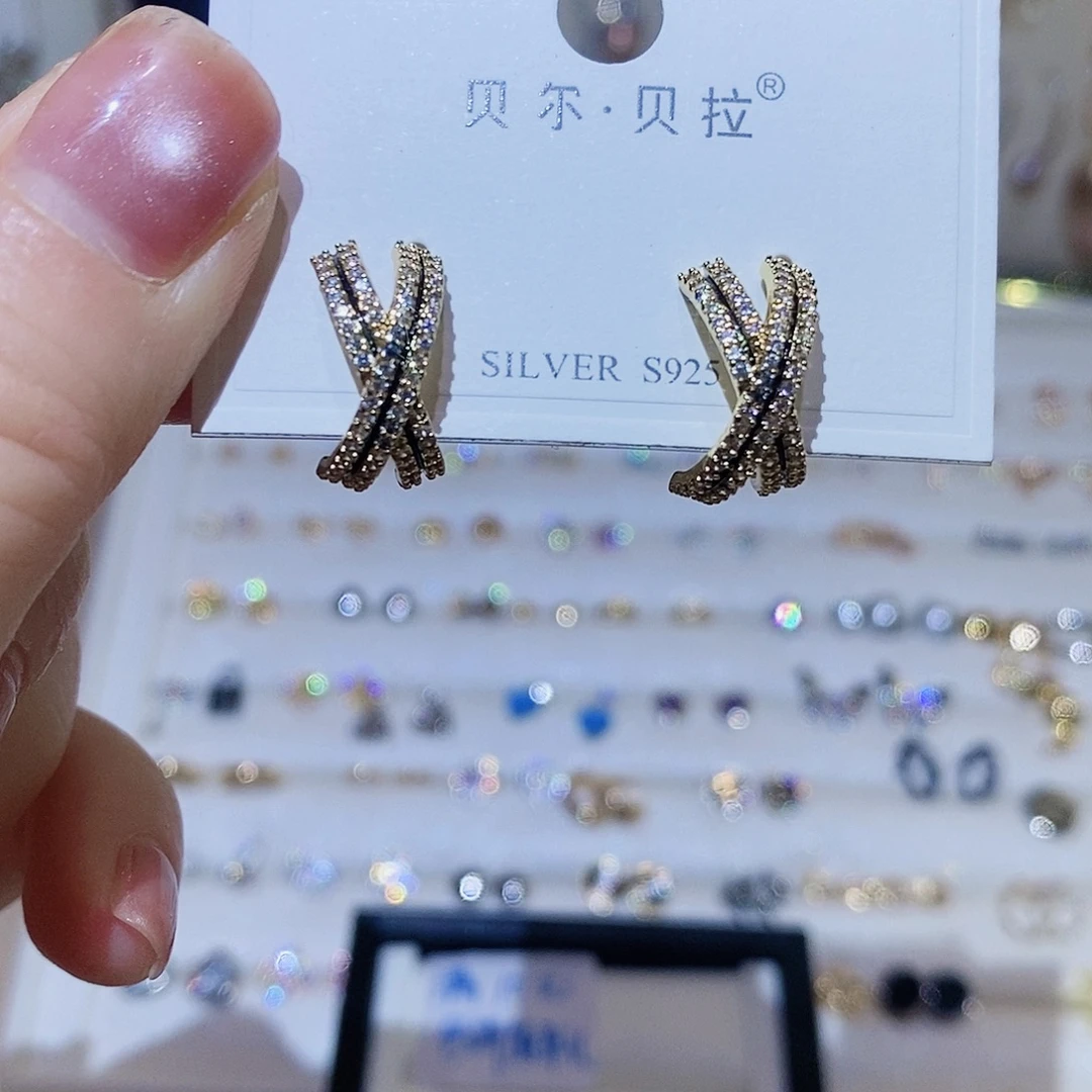淡水珍珠耳饰银S925镶嵌