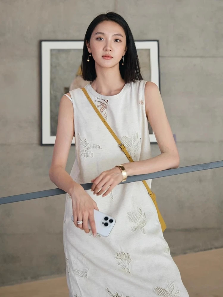 超好看欧货爆款时尚洋气独特上衣高级小众不撞款印花无袖T恤女夏