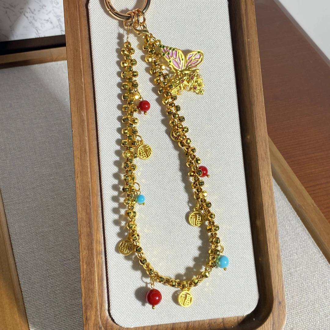 1928编码国风手机挂件创意手机链原创手工diy挂件挂链