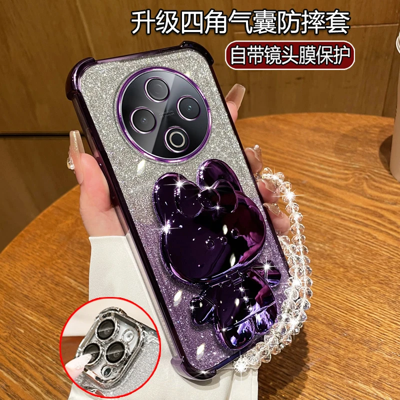 适用新款vivoy500手机壳四角防摔V2506A镜头保护Y500网红可爱支架