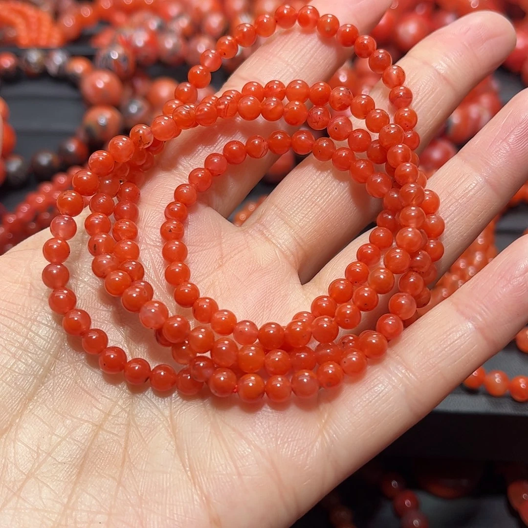 南红玛瑙手链未镶嵌