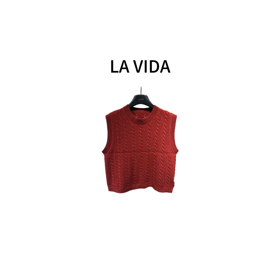 LA VIDA-「秋冬氛围」两色绞花 背心马夹