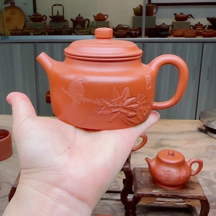 茶壶紫砂朱泥200 c C夫妻双国工作品