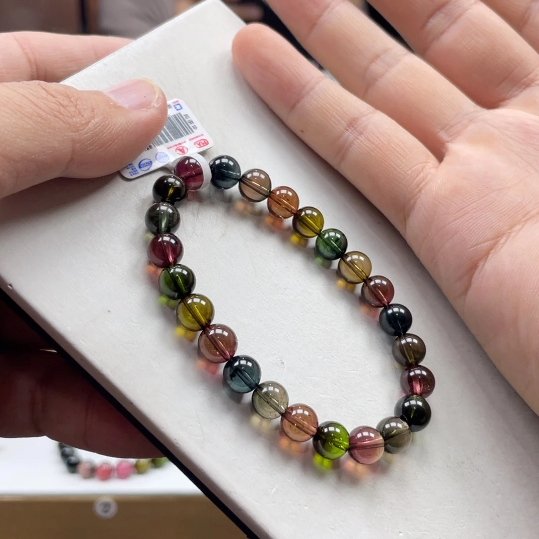 碧玺手串未镶嵌7.5mm.mmmmmmmmmmm