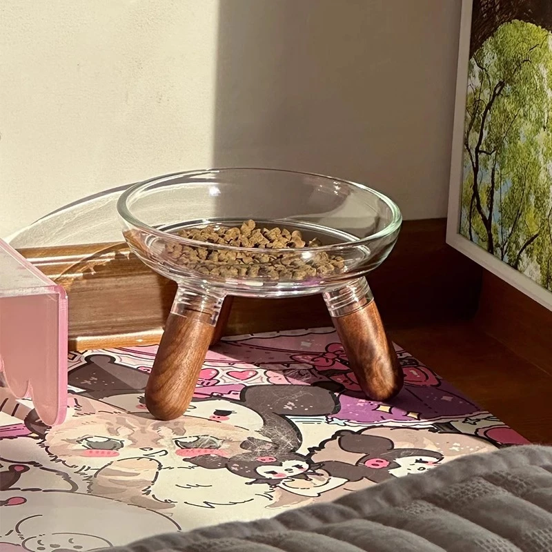 （塑料版）Inherent同款猫碗狗碗不易打翻增高架保护颈椎喝水狗盆