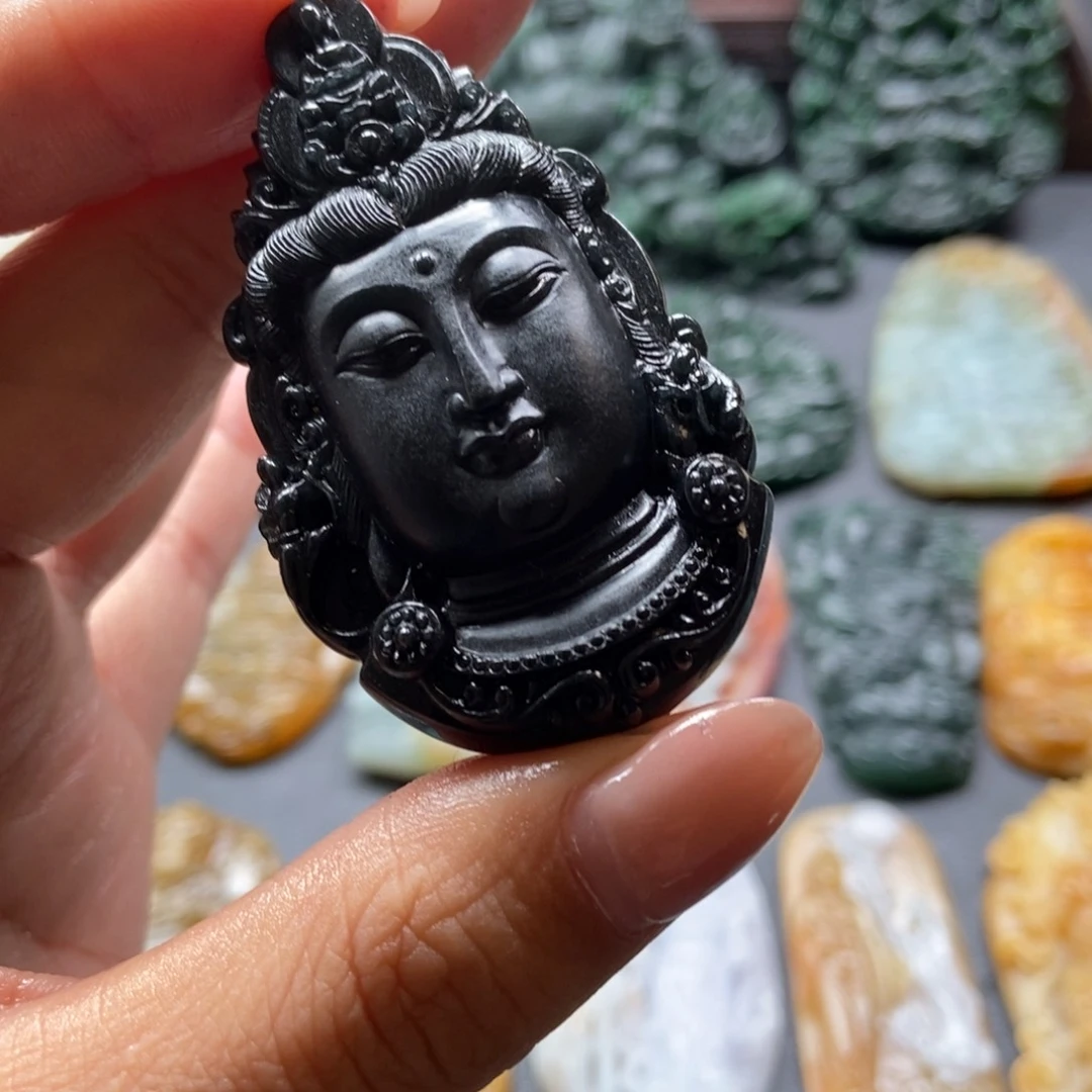 定制翡翠未镶嵌T观音头