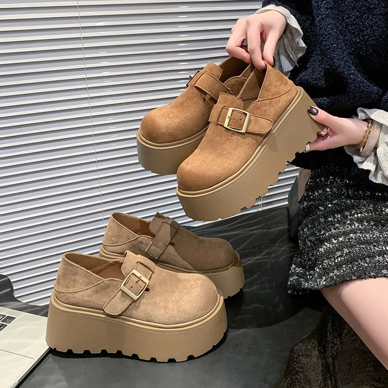 2025新款增高7厘米时尚勃肯鞋软底防滑小个子春季网红百搭