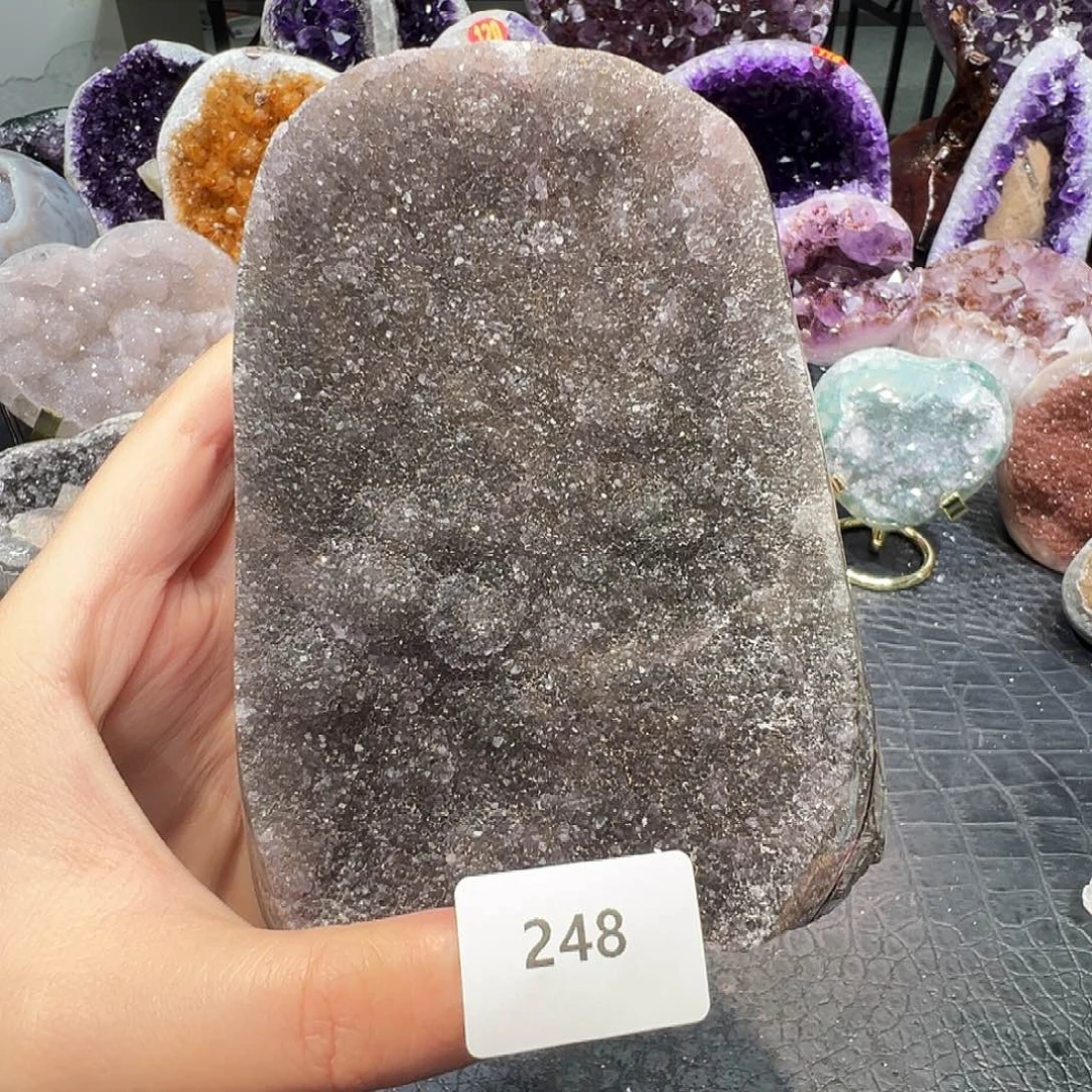 未镶嵌紫晶珠宝半成品