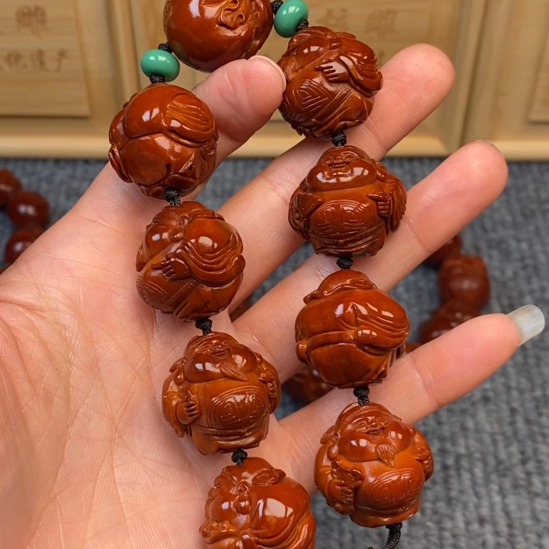 卢***铭手串/手链橄榄核财神