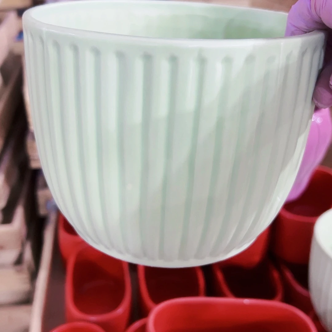 有孔外贸尾单陶瓷花盆凑单18米包邮