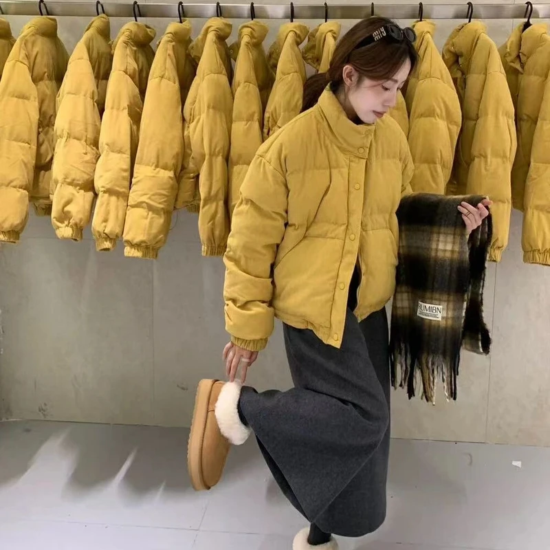 【灯芯绒】2025新款外套女冬棉服新款加绒加厚设计感时尚百搭