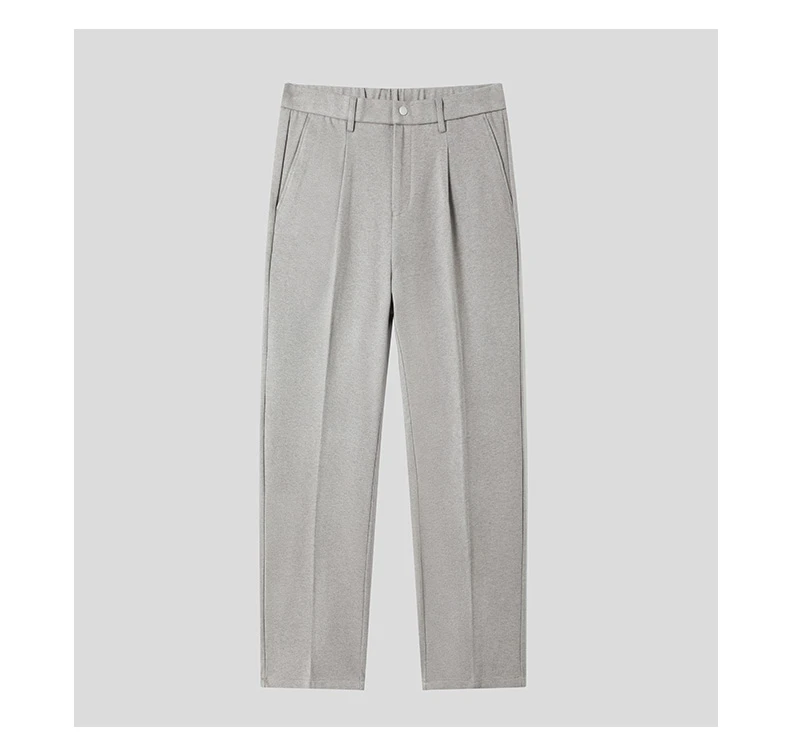 Jingyi /2025新款磨毛简约纯色舒适百搭通勤男士直筒休闲长裤2429