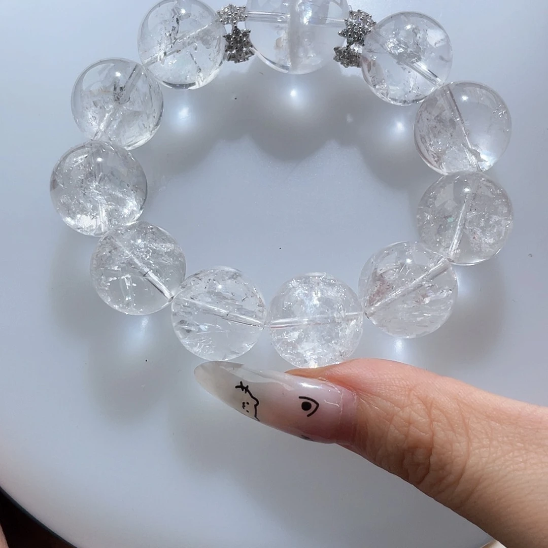 墨****水晶手链银S925镶嵌不幽灵