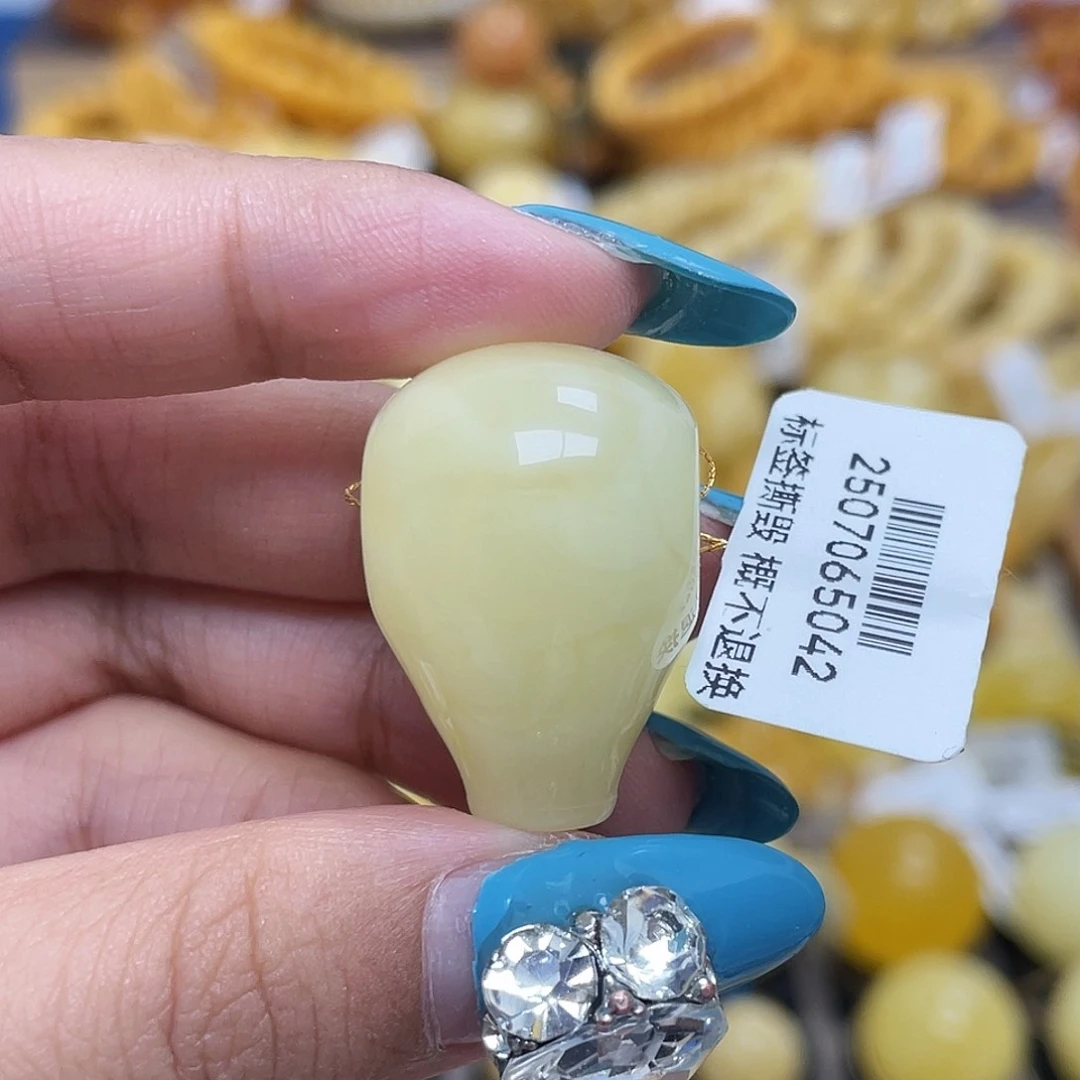蜜蜡未镶嵌珠宝奇石18.0mm三通