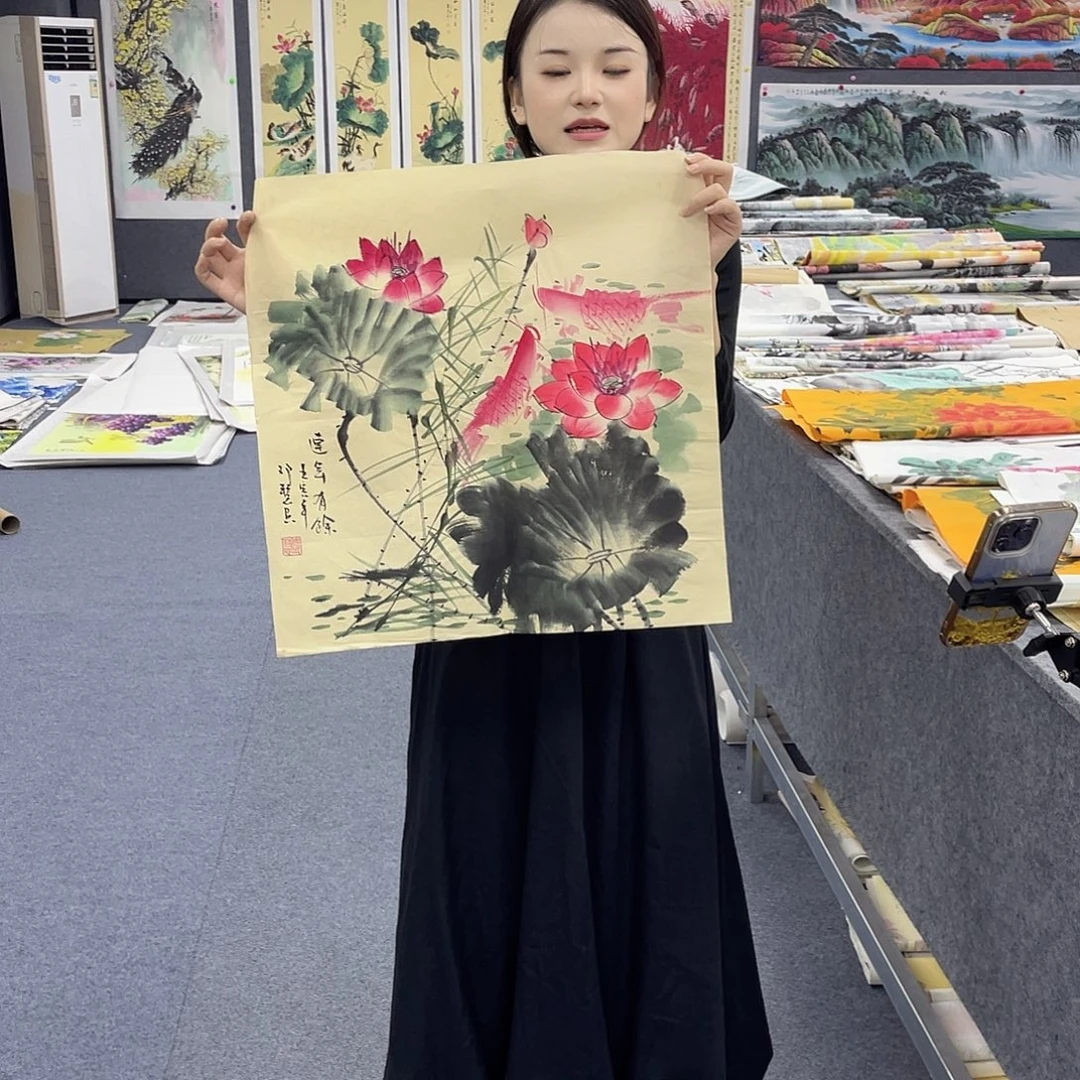 国画作品小姐姐放漏…