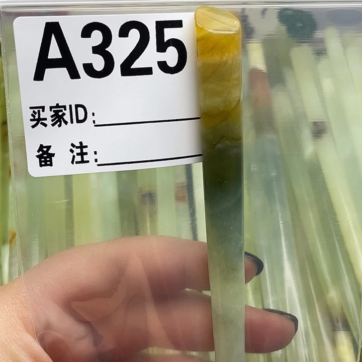 鹿***鸣蛇纹石玉未镶嵌发饰