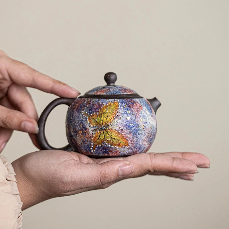 物瓷坊   岩矿蝴蝶西施壶泡茶壶