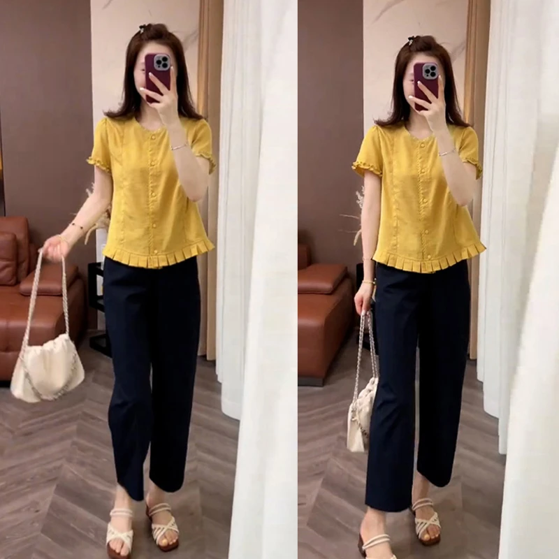 20250523潮流夏季上衣裤子女士