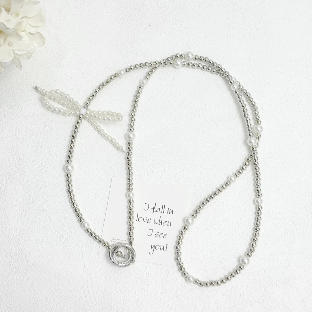 铜合金仿珍珠手链 F-1079韩版手机链