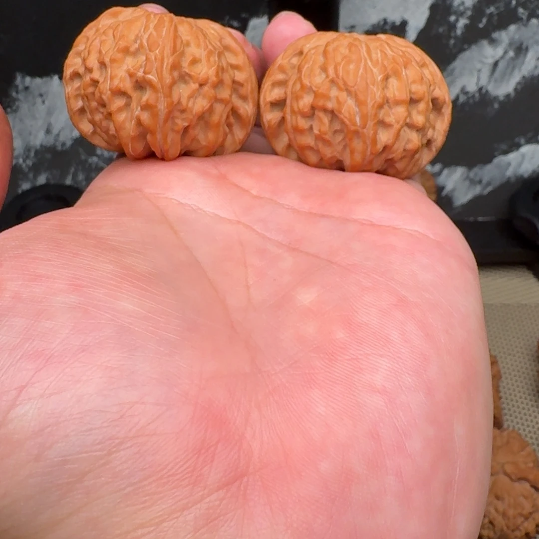 文玩核桃把件43磨盘