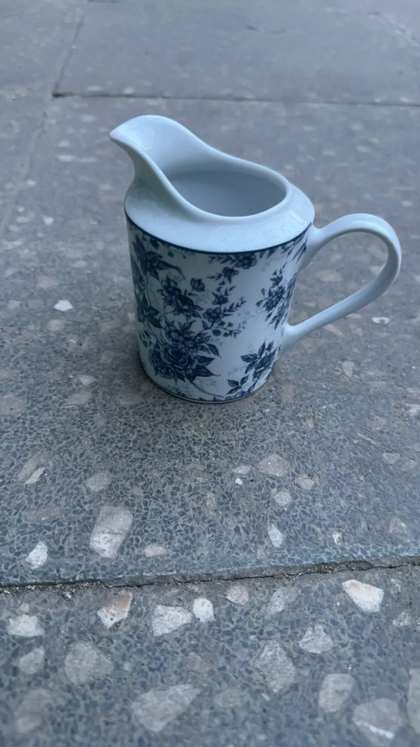釉中彩奶缸公道杯