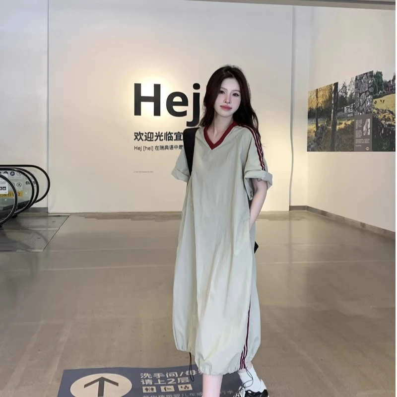 孕妇装夏款2025新款慵懒风宽松孕妇连衣裙度假风长裙孕妇裙子夏季