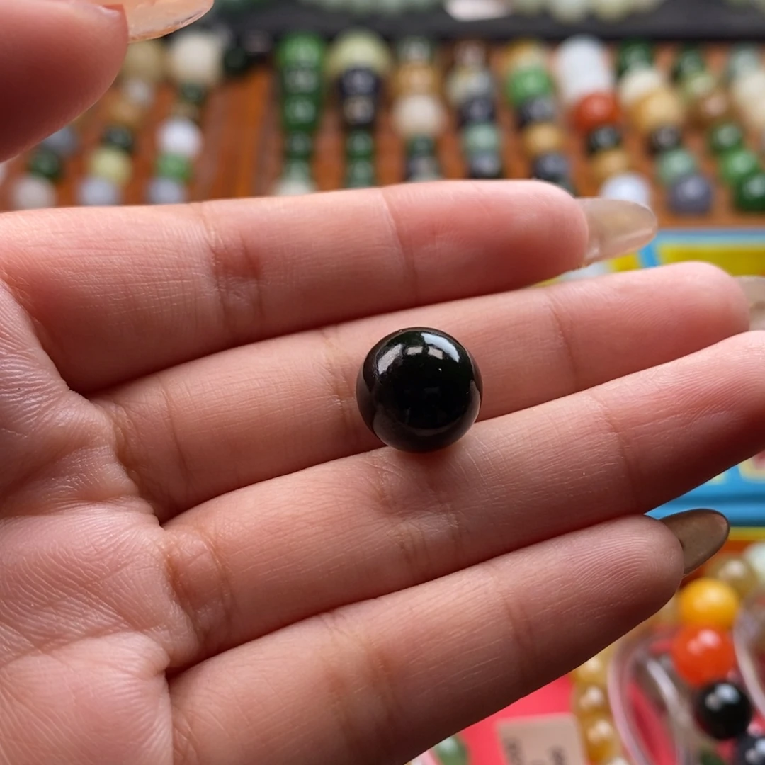 和田玉未镶嵌珠宝奇石福利黑碧玉单珠z12