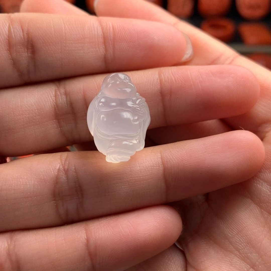 南红玛瑙精工雕刻佛公  未打孔未镶嵌