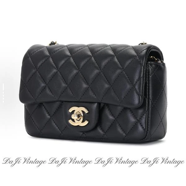 99新 Chanel/香奈儿 大吉中古/Chanel香奈儿24k黑金小mini斜挎包
